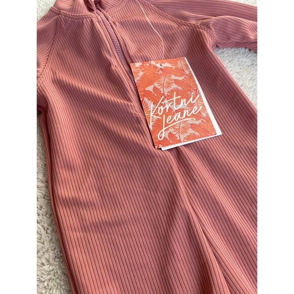 Kortni Jeane Baby Girl Pink Rash Guard Swimsuit - Picture 2 of 3
